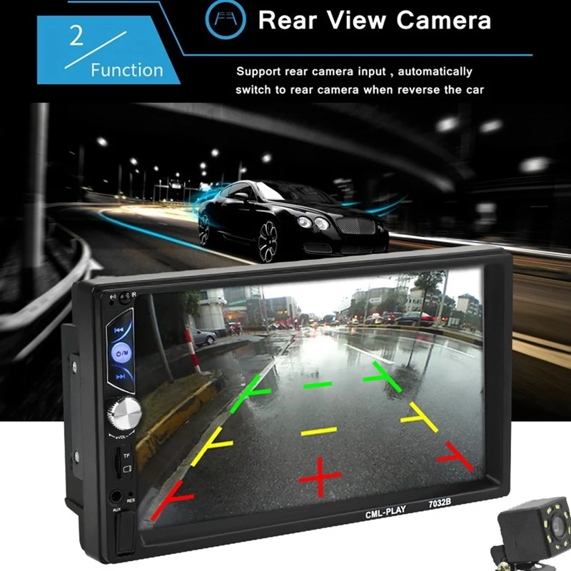 Автомобильный Радио пресс экран 7 HD дюймов 2 Din In Dash MP5 плеер аудио видео усилитель