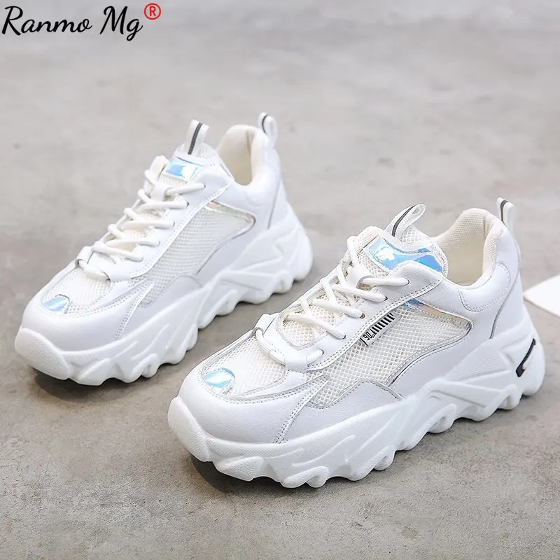 

2021 New Spring Fashion Women's Vulcanized Shoes Lace Up Ladies Platform Casual Comfortable Casual Shoes Women Chunky Sneakers