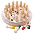 Детские деревянные игрушки, пазлы, цветные запоминающие шахматы, игра, интеллектуальные детские настольные игры для вечеринок, обучающие игрушки для малышей