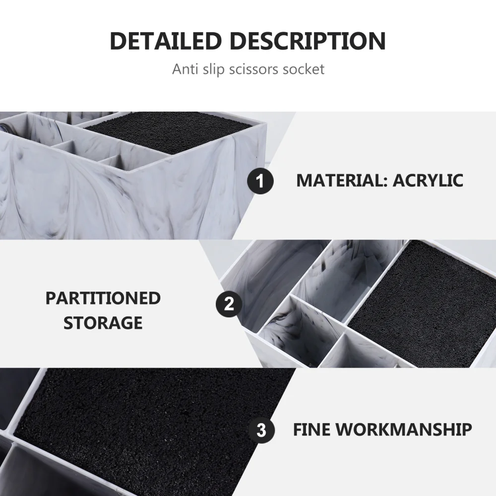 

1pc Useful Hairdressing Scissor Container Multifunctional Comb Clip Storage Box