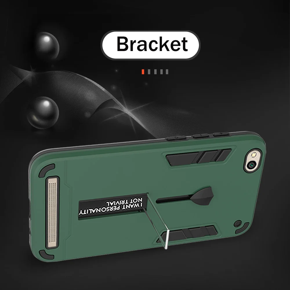 

luxury Two-in-one belt and metal bracket Phone Case For Xiaomi Redmi Note 5A 6 6A 5 7A 4 4X 7 7S 8 8T Prime Pro Anti fall Cover