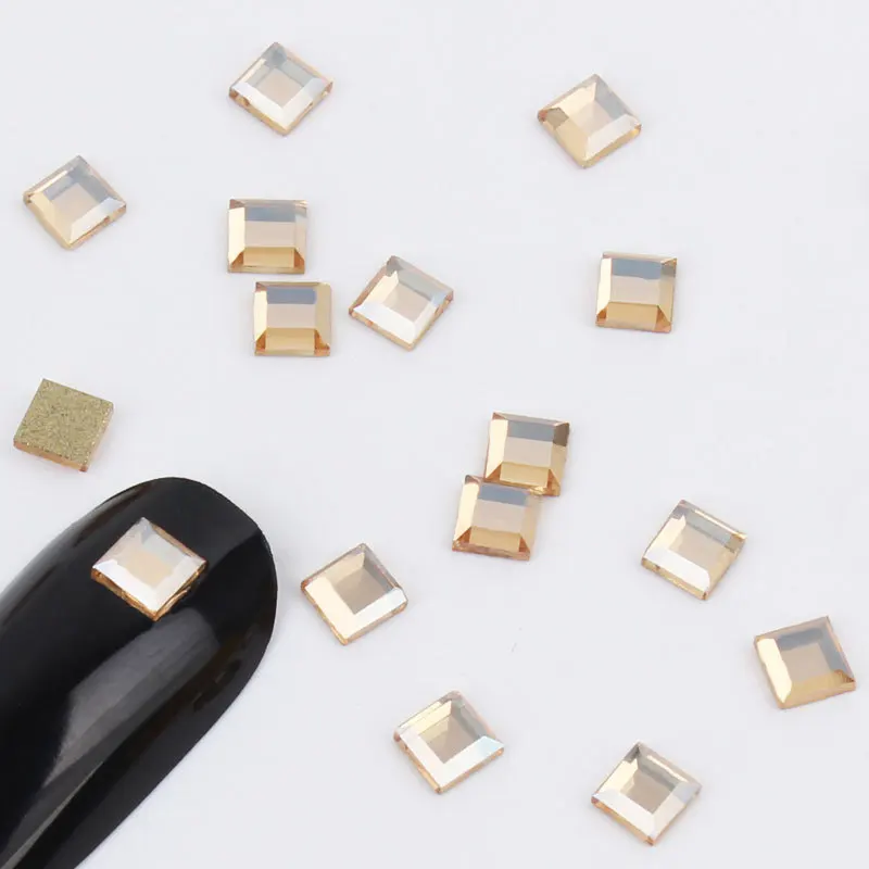 6 50pcs - 4mm Новинка, 9 видов, 50 шт, золото, шампанское, бриллиант, плоская задняя часть, стразы, камень, 3D амулеты, дизайн ногтей, кристаллы для ногтей Стразы, сваровский камень - Цвет: 6 50pcs - 4mm