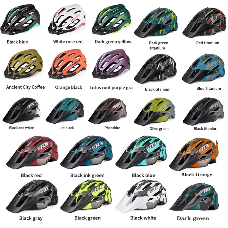 

BATFOX Cycling Helmet Bicycle Helmets High Strength Mountain Road Bike MTB Helmet Mountain Cycling Safety Outdoor Safty