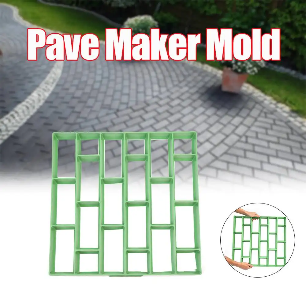 500x500x45 мм Большой DIY проложить форма для изготовления пластиковых садовых камней мощение дороги кирпичная Форма PP садовая напольная плитка для дома