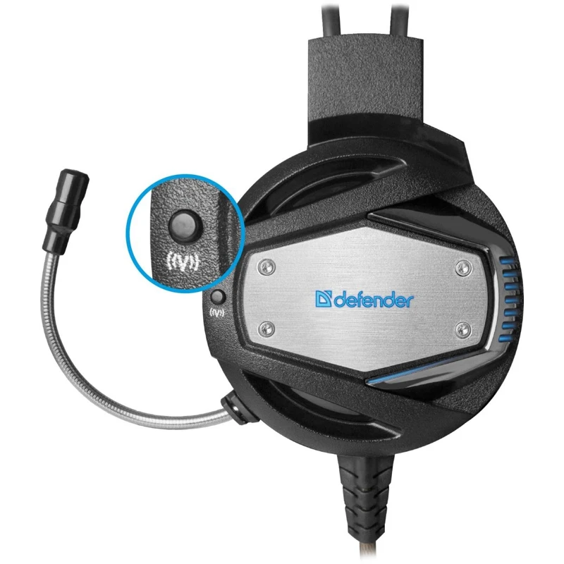 Гарнитура Defender Warhead G-500 black/brown проводная стерео 20-20000 Гц 32 Ом 115 дБ 20-16000 -54 USB/2x mini jack |