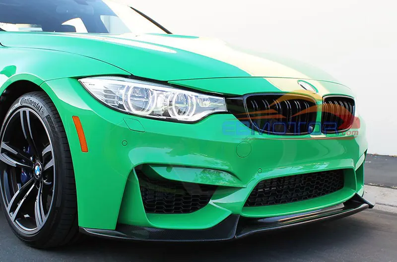 Настоящее углеродное волокно V стиль передний губ сплиттер спойлер для BMW F80 M3 F82 F83