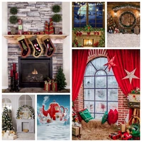 yeele christmas backdrop for photography fireplace gift baby birthday party decoration background photo studio photophone props
