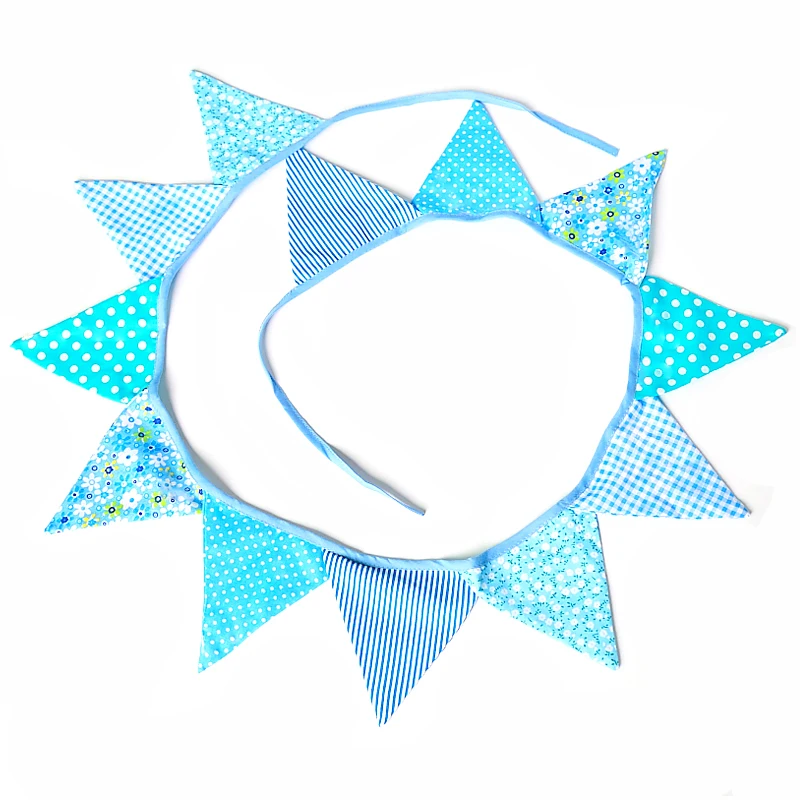 Флажки из хлопчатобумажной ткани 2 7 м 12 флажков тканевая гирлянда для свадьбы дня