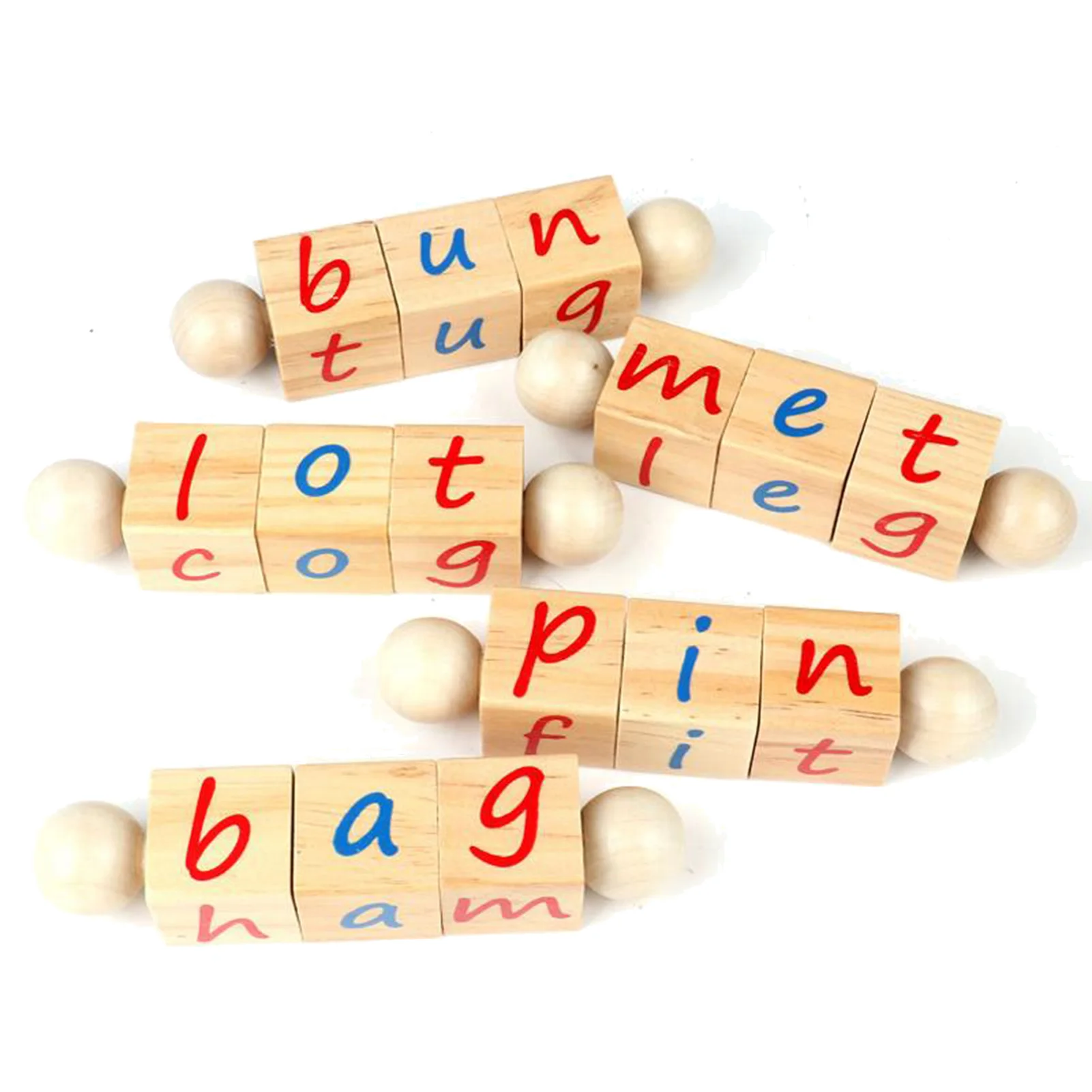 Деревянные блоки для чтения Симпл Димпл Обучающие игрушки вращающаяся и