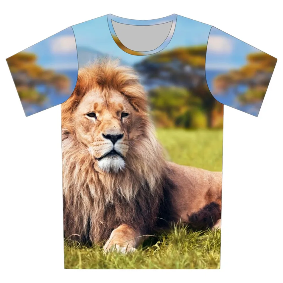 

Lion Bear T-shirt For Women Men Summer Animal Graphic 3D Print Tees Sport Tshirt Boy Girl Novelty Birthday Party Clothing Tops