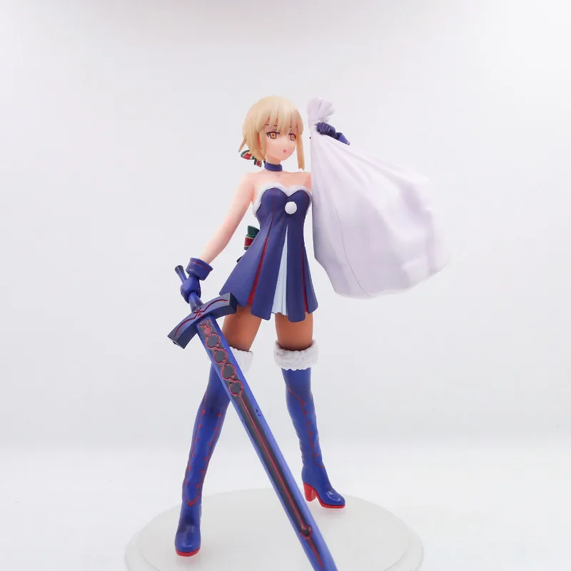 23 см Новинка, лидер продаж, аниме Fate/stay Night Grand Order Saber Arturia Pendragon, Рождественская ПВХ фигурка, коллекция моделей, Подарочная кукла