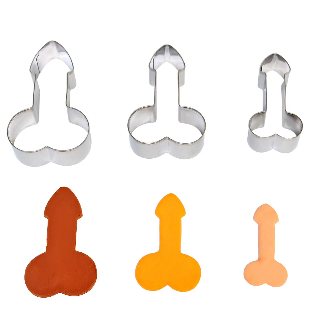 3 шт. пенис для нарезки печенья в виде ко Дню Святого Валентина забавные