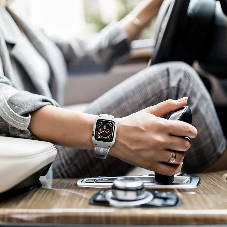 Ударопрочный чехол для часов для Apple Watch серии 4 5 40 мм 44 мм защитный чехол Браслет для Apple iWatch 1 2 3