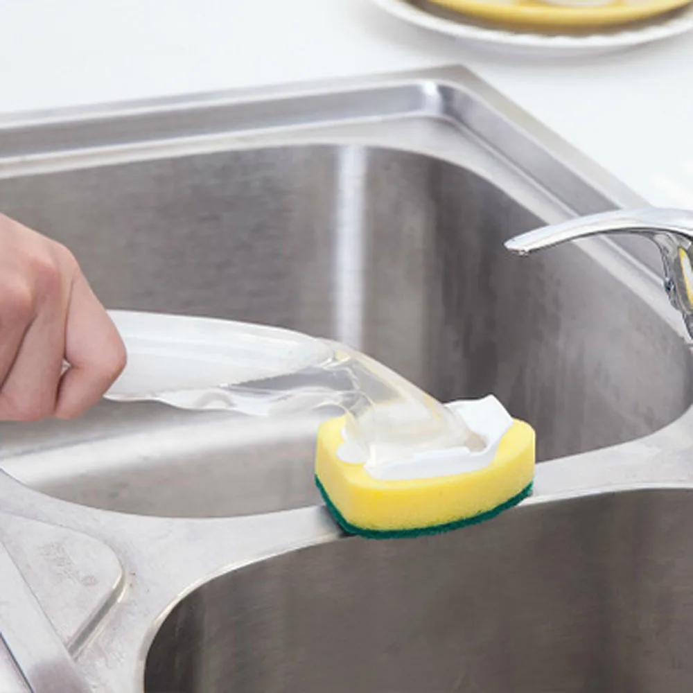 

1pc Replaceable Refill Liquid Cleaning Brush Decontamination For Dish Cleaning Sponge Kitchen Accessories Cleaning Tools