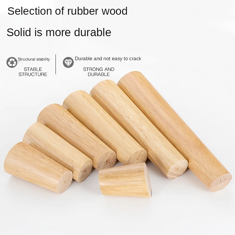 4 шт. ножки из массива дерева для мебели косые дивана кровати ванной кабинета