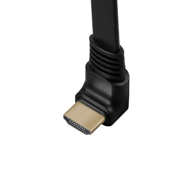 Универсальный кабель HDMI на 0 3 метра 90 / 270 градусов плоский 4K X 2K шнур для PS4