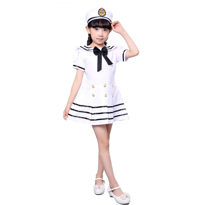 

90-170cm Kids Student School Uniform Halloween Costumes for Boys Girl Japanese Navy Sailor Cosplay Suit Choir Performance