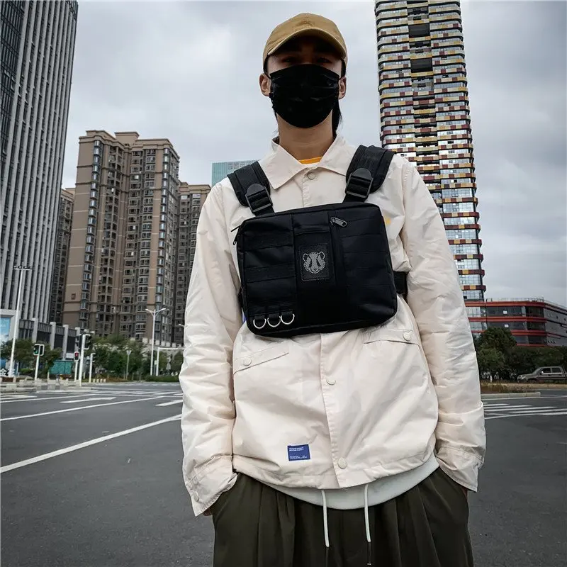 Functional Wind Men And Women Outdoor Tooling Vest Bag Hip-hop Multifunctional Tactical Chest Package