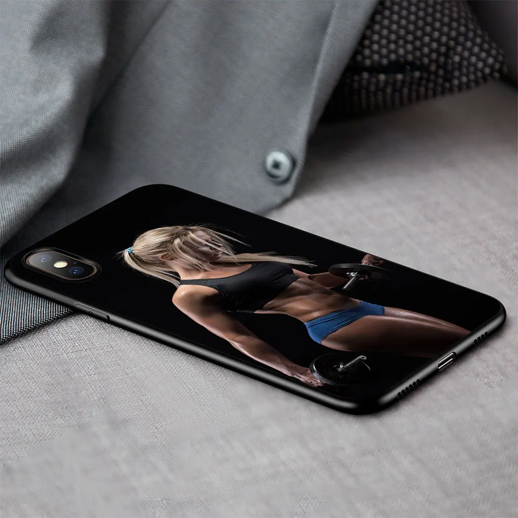 Мягкий силиконовый чехол для телефона бодибилдинга фитнеса iPhone 11 Pro Max XR X XS 6 6S 7 8