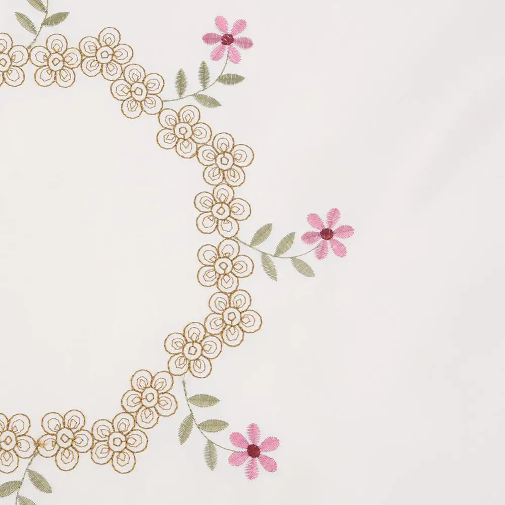 Роза круглая скатерть бежевого цвета с вышивкой скатерти крышка товары для дома