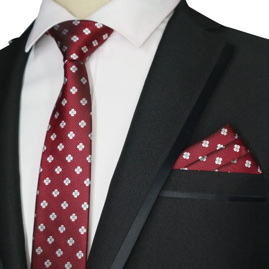 Галстук мужской узкий из полиэстера и шелка 6 см|Мужские галстуки носовые платки|