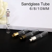 8pcs 6810mm sandglass tube hourglass vials glass vial pendant art name on rice jewelry making component