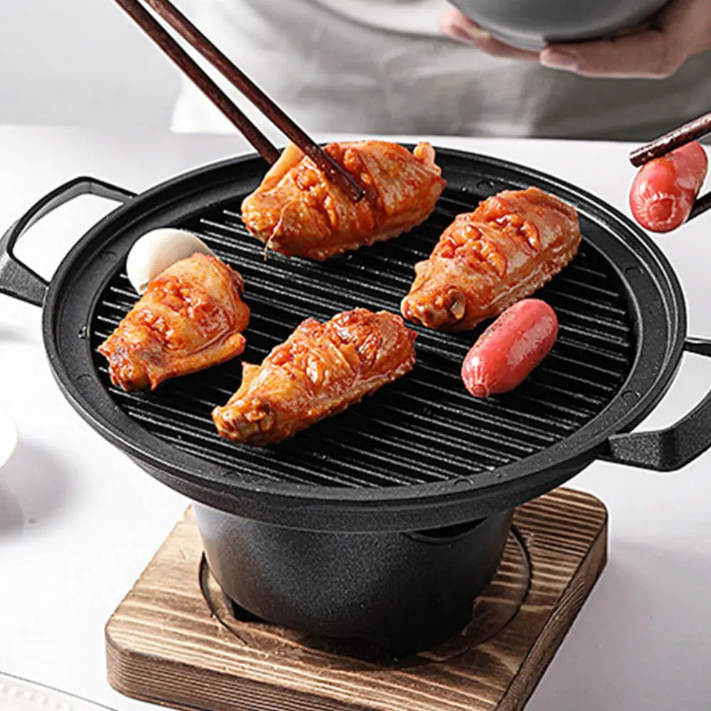 

1 Set of Indoor Barbecue Pan Grilling Furnace Household Grilling Accessories
