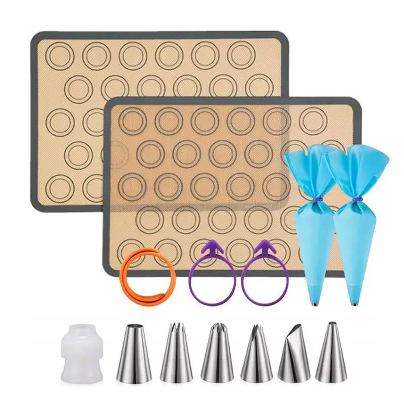 

Professional Grade Silicone Baking Mats Set Non Stick Sheet Mat Free Liner Sheets Bakeware For Macarons Cookies Bread Making