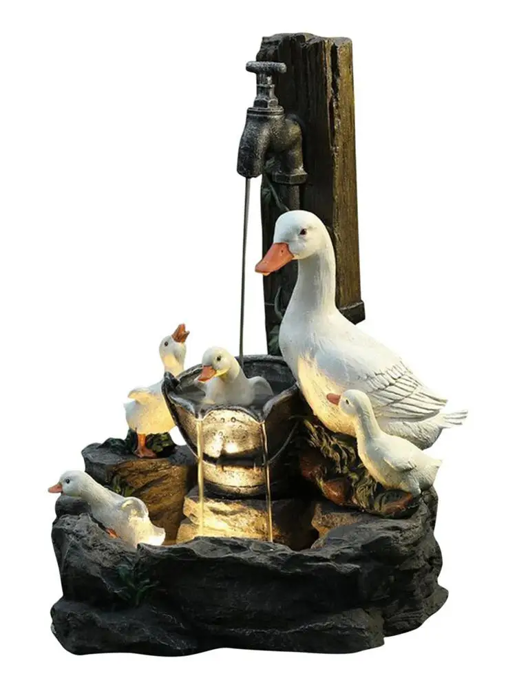 

Садовая статуя животного на солнечной батарее, светящиеся украшения ручной работы, белка, утка, полимерный декор, животное, искусственное у...