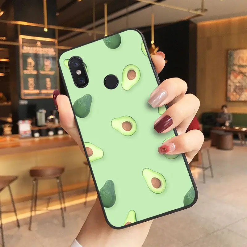Avocado Aesthetic Cute Luxury Soft TPU Coque For Xiaomi Mi 6 6plus 8 8SE 9 9SE 6X Note2 Note3 Coque Shell Cellphones