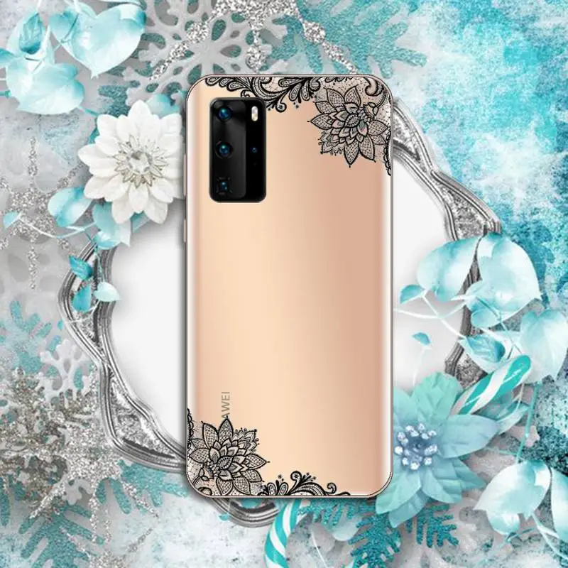 

Aesthetics Mandala retro pattern Phone Case Transparent for Huawei P honor 8 10i 20 30 40 smart 2019