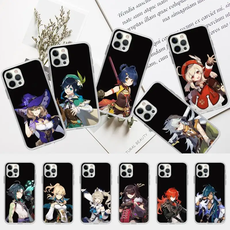 

Genshin Impact Phone Case for iPhone 13 12 mini 11 pro Xs max Xr X 8 7 6 6s Plus 5s cover