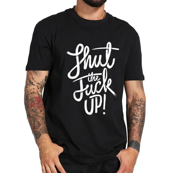 

stfu High Quality Brand Clothing Men T Shirt Tee Summer T-shirt O Neck Tops Tees Hip Hop Mens