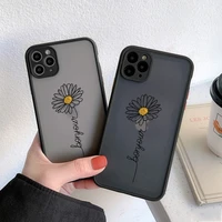 black lines daisy flowers phone case for iphone 13 12 mini 7 6 x 8 plus 11pro xs max xr se2020 clear silicone soft funda designs