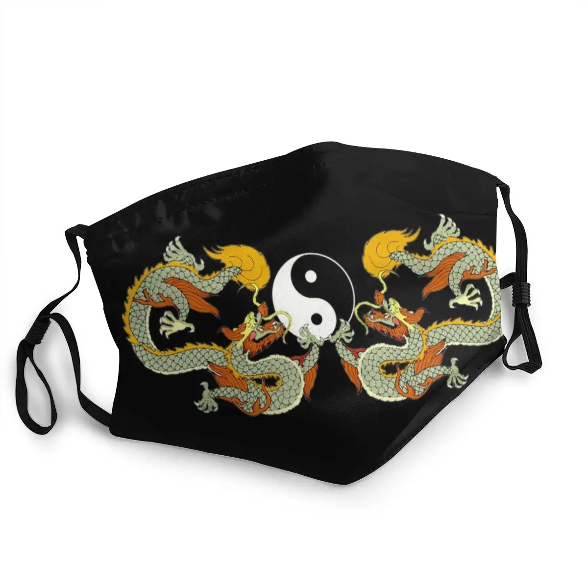 

Washable Yin Yang Dragon Mouth Mask Balance Martial Arts Mask Men Women Anti Haze Dust Protection Cover Respirator Muffle