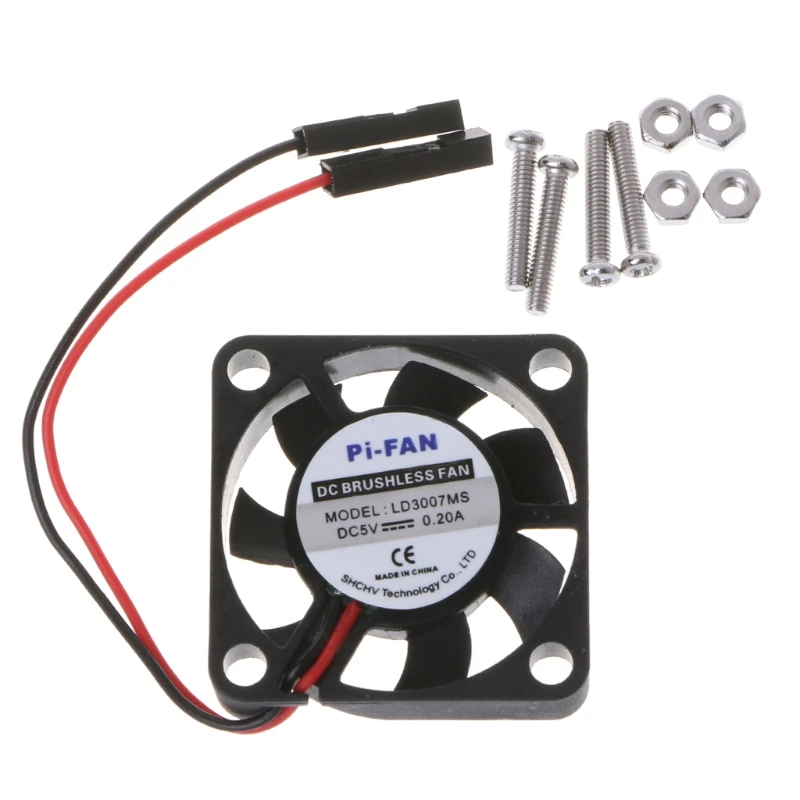 LD3007MS DC Brushless Fan 30x30x8mm 5V Silent for Raspberry Pi 3//2/B+ Mini Micro Quiet Computer Cpu Axial Cooling Fans