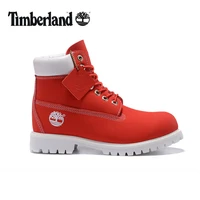 timberland women classic 10061 red embroidery springautumn martin bootswomen fashion high top solid color leather ankle shoes