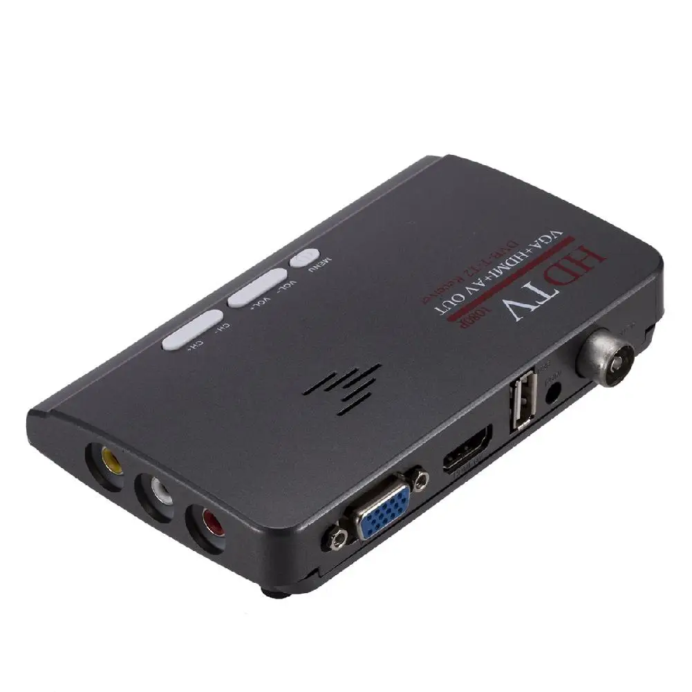 DVB-T/DVB-T2 TV Tuner Receiver DVB T/T2 Box VGA AV CVBS 1080P HDMI Digital HD Satellite with Remote Control | Электроника