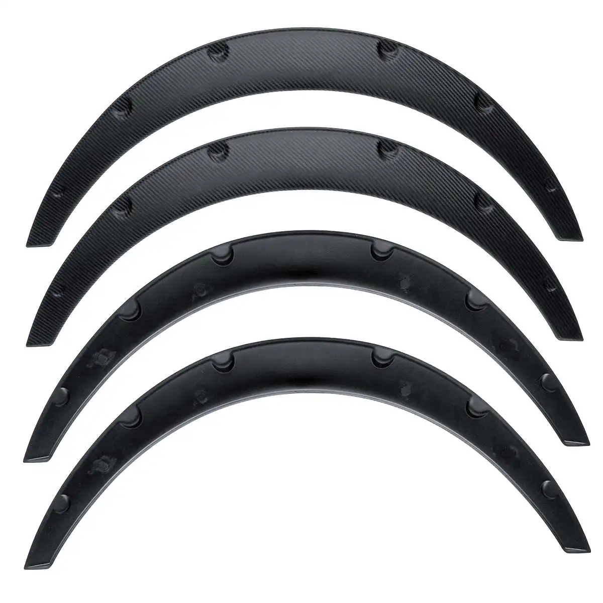 

4PCS Carbon Fiber Universal Flexible Car Mudguards Mud Splash Guards Mud Flaps Fender Flares Extra Wide Body Wheel Arches 80cm