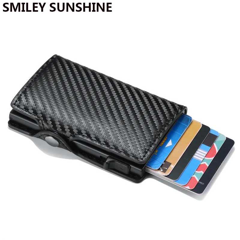 

Мужской кошелек из углеродного волокна с Rfid-защитой и отделением для карт