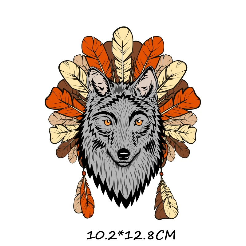 729 Animal Dinosaur Lion Wolf Crocodile Iron-on Clothes Patches Heat Transfers Vinyl Patch Children Boy Girl DIY Clothing Sticker F - Цвет: 729