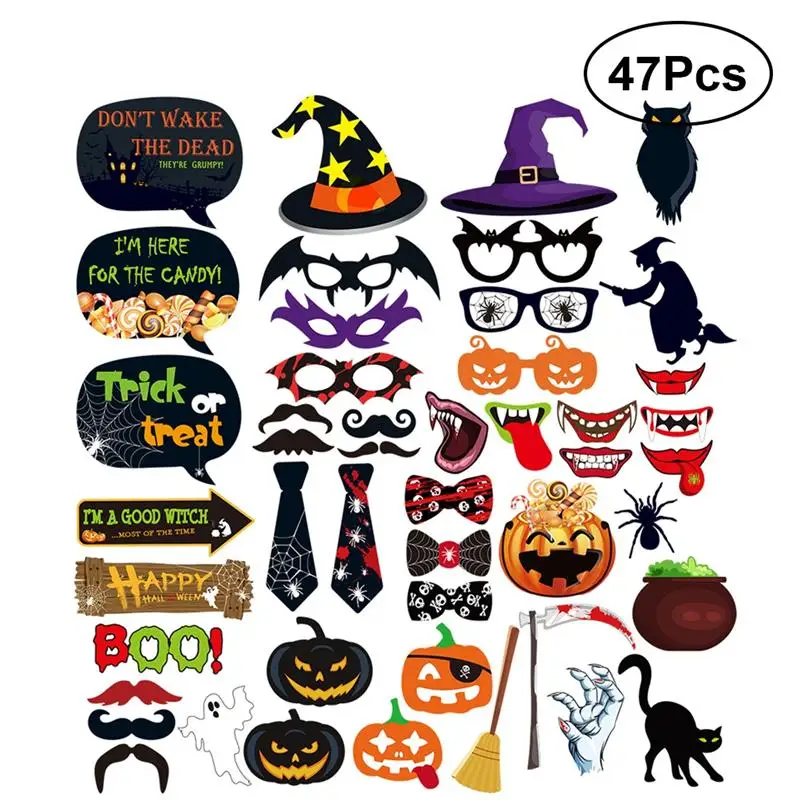 47 шт. реквизит для фотокамеры на Хэллоуин|Реквизиты фотобудки| |