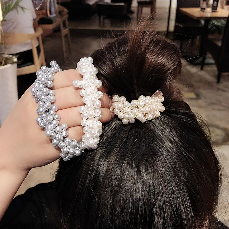 Резинка для волос женская разноцветная эластичная украшение ободок |