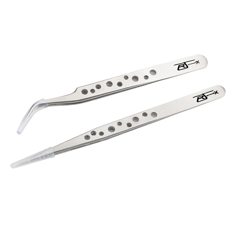 

RJX Straight /45° Curved Stainless Steel Pincer Tweezer Repairing Tool With Cooling Hole For RC Models