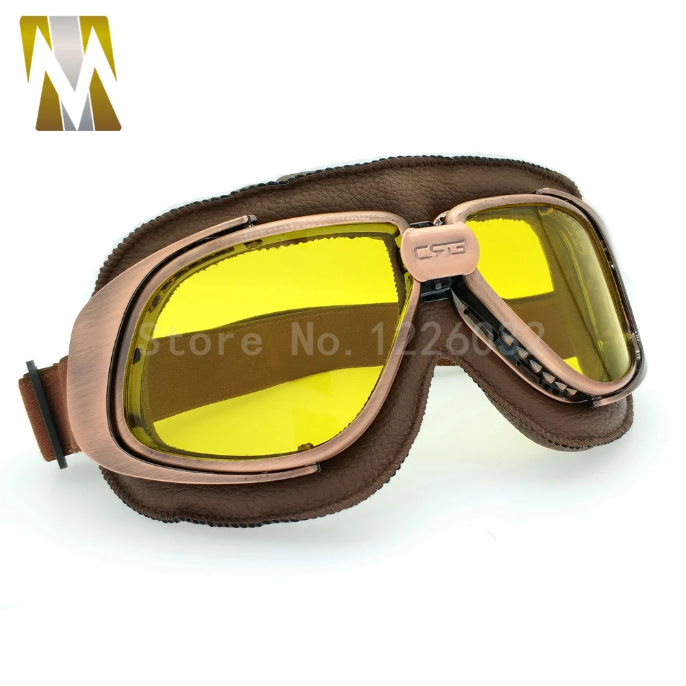 Очки для велошлема с черными линзами мотоциклетные очки винтажные байкерские