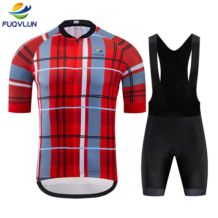 Set FUQVLUN велосипедные майки набор мужские летние с коротким рукавом Ropa Ciclismo велосипедная одежда спортивная велосипедная одежда - Цвет: Set