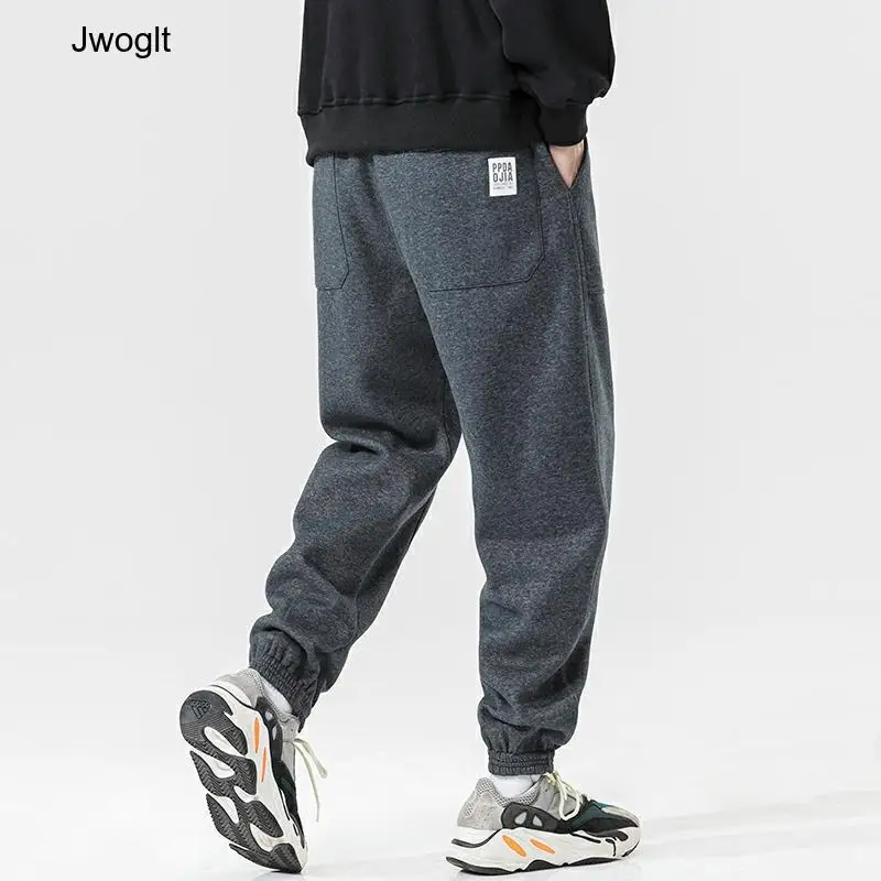 Мужские черные шаровары повседневные хлопковые джоггеры модные уличные