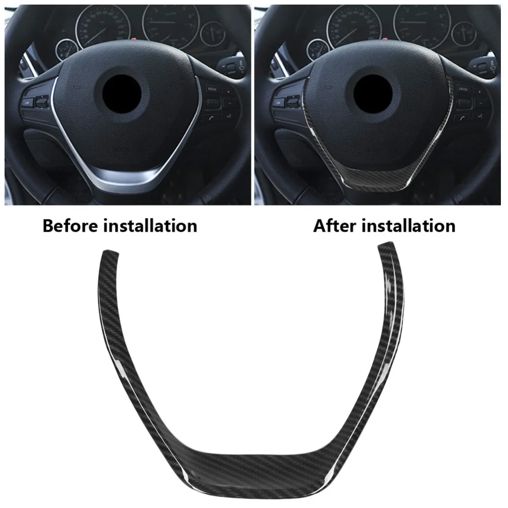 Chome Серебряная наклейка на рулевое колесо Накладка для BMW 1 3 серии F20 F30 F34 3GT 320i 328i 118