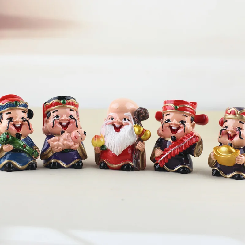 Китайский счастливый Бог фигурка орнамент Фортуна миниатюрное ремесло Отель