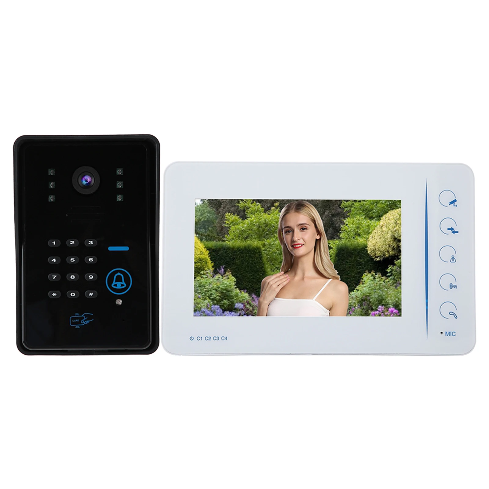 WI FI дверной звонок 7 дюймов ЖК дисплей монитор домофон Камера видео для Система